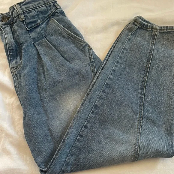 BALLOON Women's Blue Jeans with Pink Stripe - Picture 6 of 14